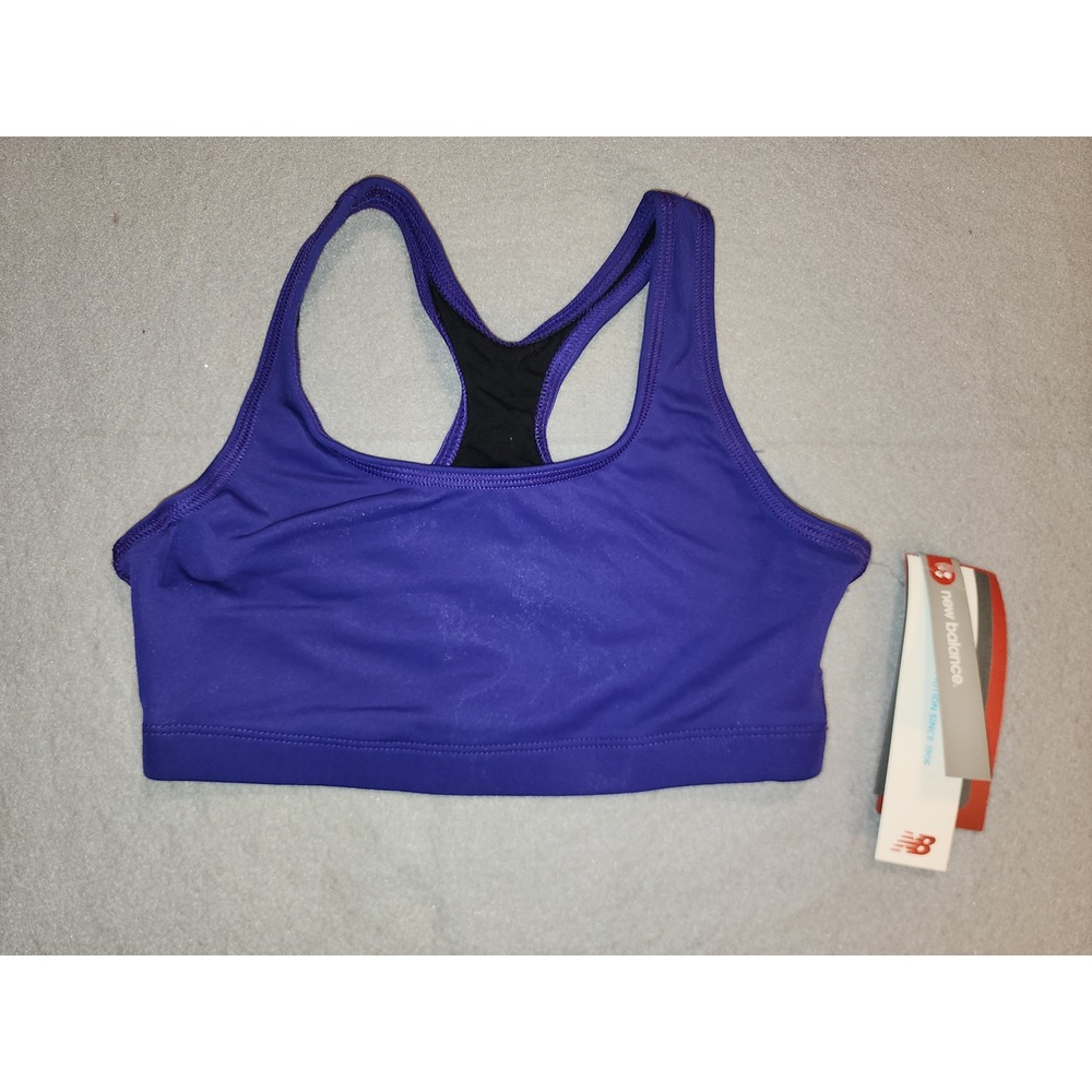 New Balance Sports Bra Womens Small Purple NWT Racerback Athletic Activewear